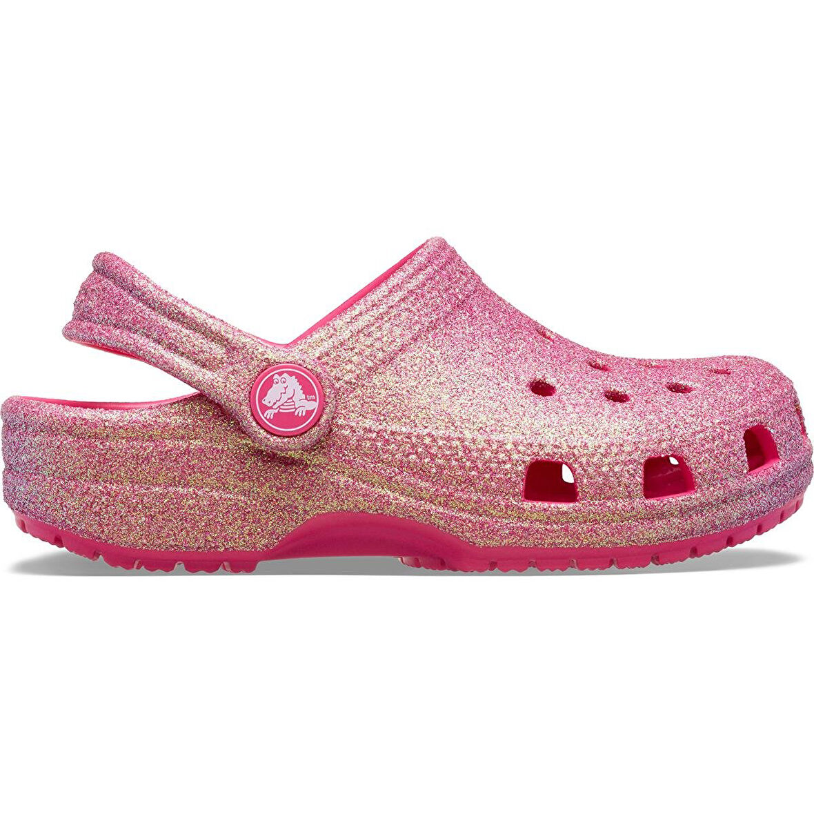 Classic Iridescent Glitter Classic Clog Çocuk Terlik 210986-6ZQ Dragon Fruit