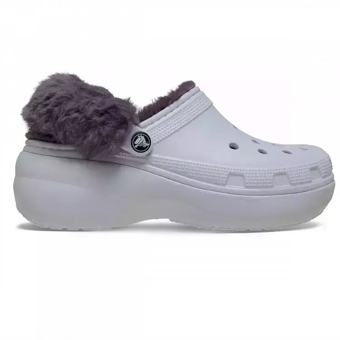 Crocs Classic Platform Fuzz Lined Clog Frosted Grape Terlik 212854-5BO