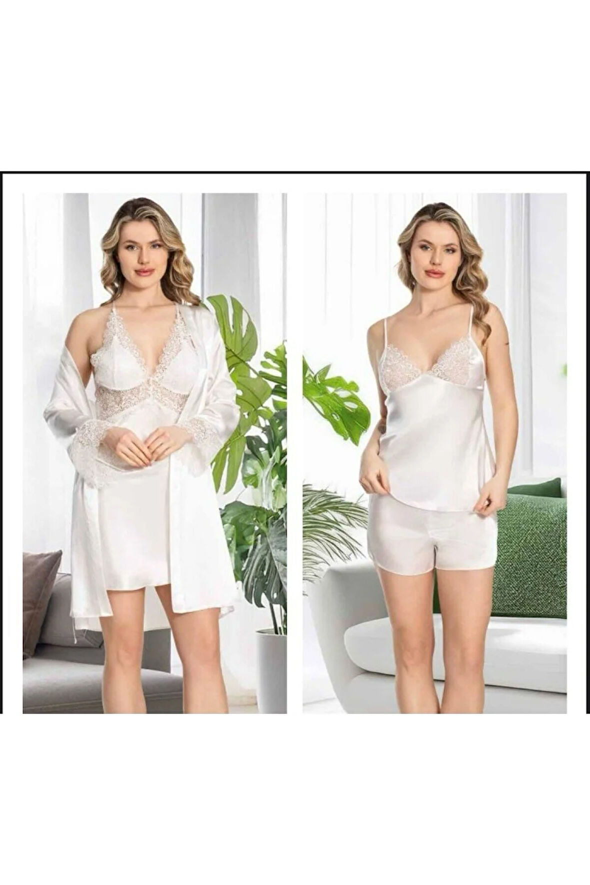 Kadın Sabahlık & Gecelik & Pijama & Şort & Askılı 6'lı Hediyelik Çeyizlik Set L1.JJ.0042.0A.12.013