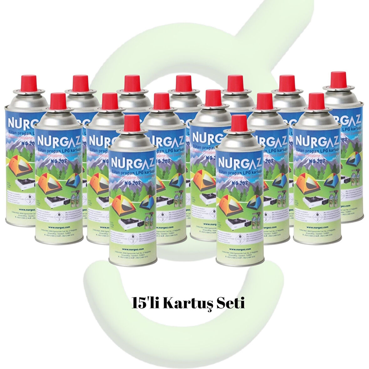 NURGAZ TORCH KARTUŞU DOLU 220 GR 15'Lİ SET
