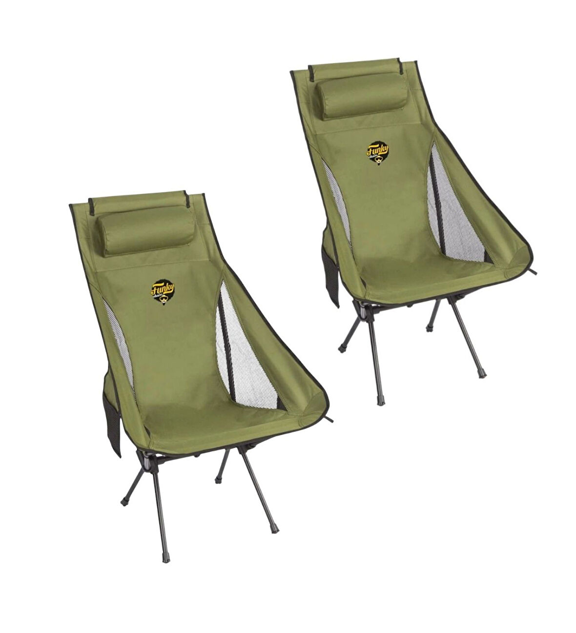 Sky Ultralight Katlanabilir Kamp Sandalyesi Haki 2 Adet