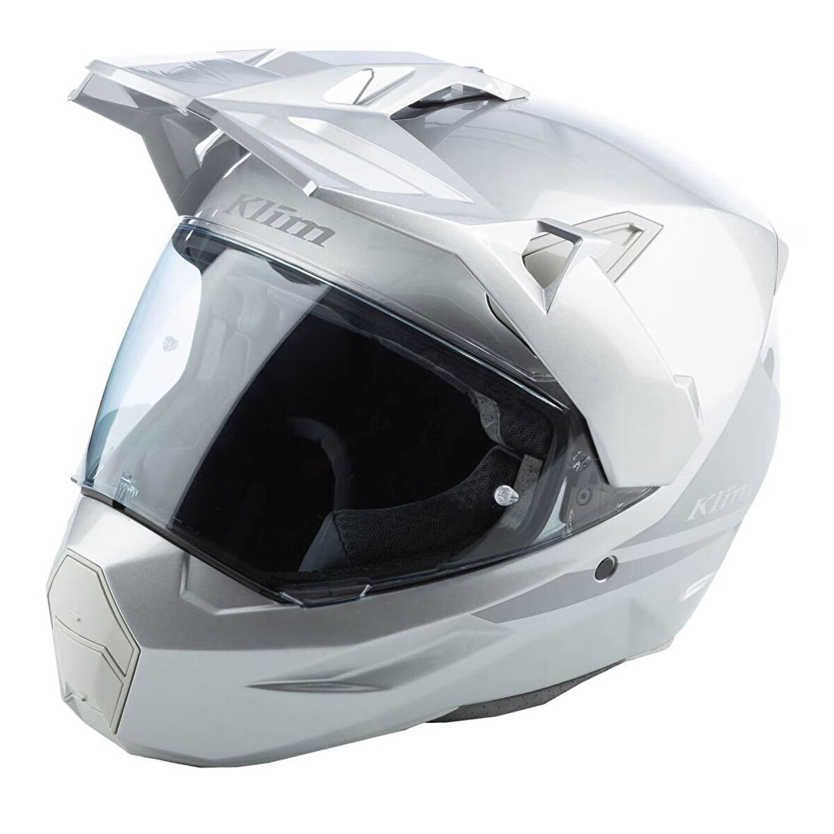 Klim X1 Alpha Carbon Korumalı ADV Motosiklet Kaskı Gümüş  Gri