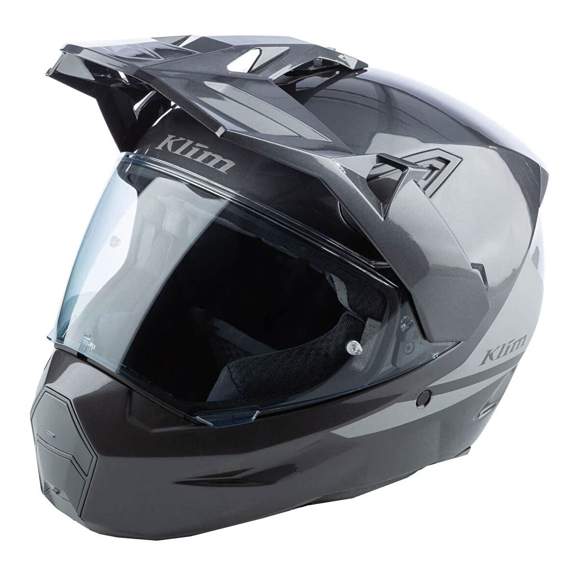 Klim X1 Alpha Carbon Korumalı ADV Motosiklet Kaskı Metalik Gri  Gri