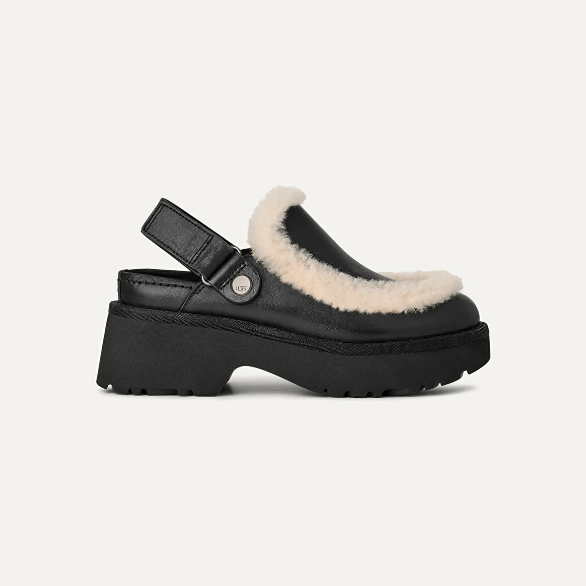 Kadın Sandalet 1171507 UGG W ESMEE LEATHER CLOG  Black