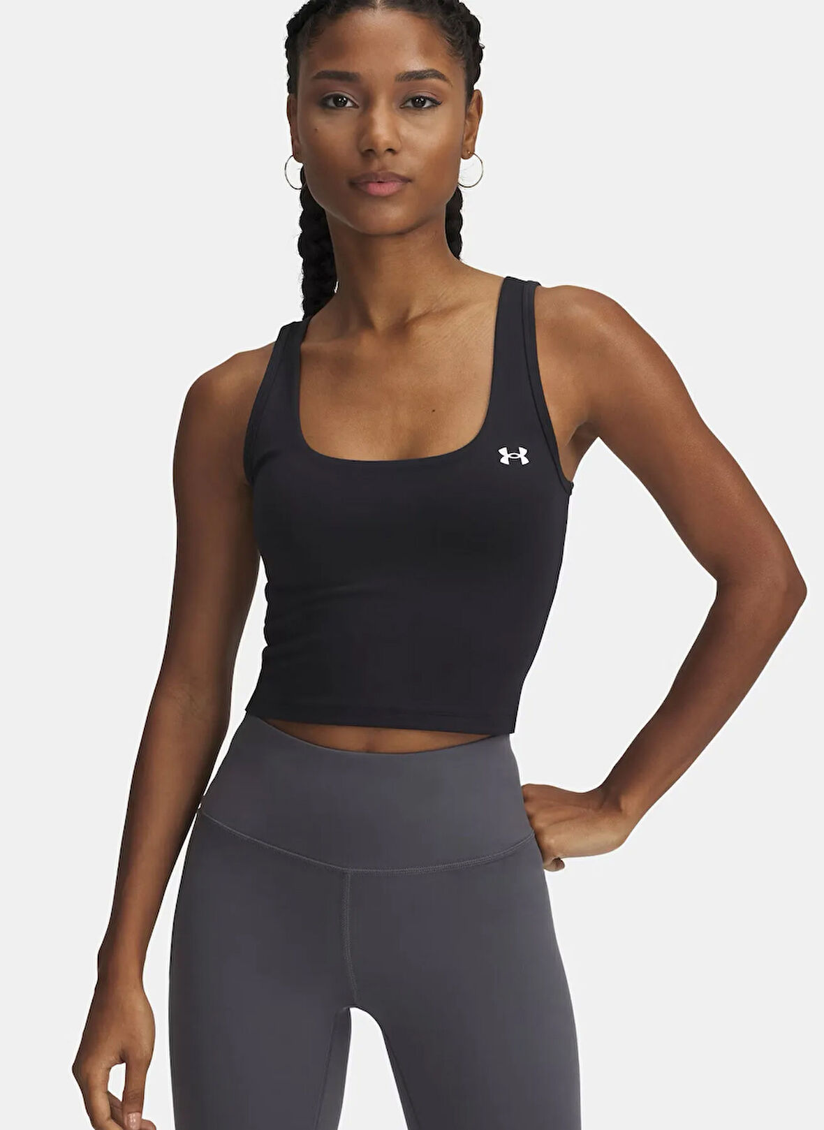 Under Armour 6007656-001-Motion Tank EMEA Siyah Normal Düz Kadın Atlet