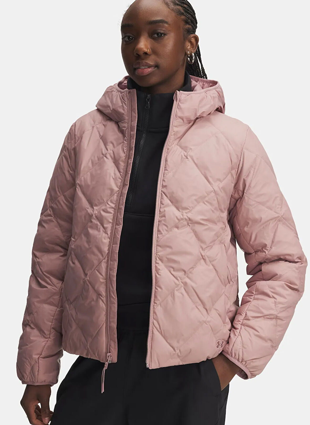 Under Armour 6008818-673-Legend Down Jacket Pembe Düz Kadın Mont