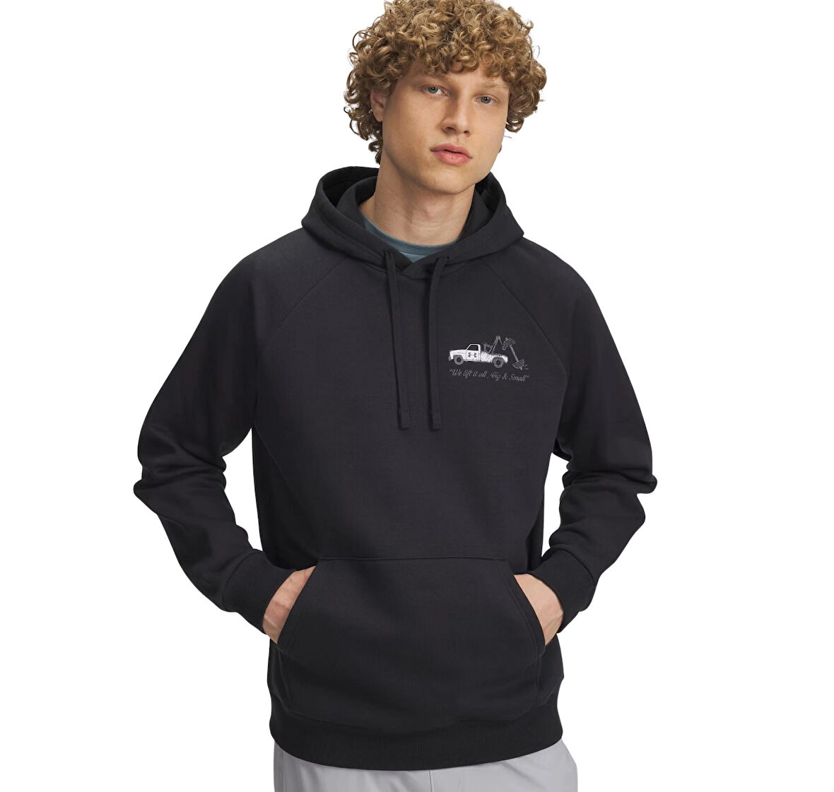 A6003955-001 Under Armour Ua Rival Fleece Hbr Logo Hd Erkek Sweatshirt Siyah