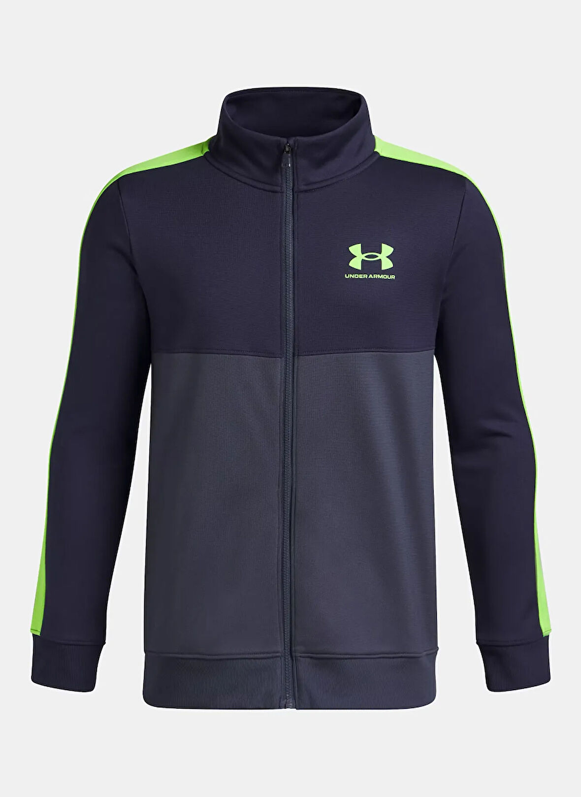 Under Armour Düz Lacivert Erkek Çocuk Eşofman Takımı 1373978-044-Downpour Gray / Washed