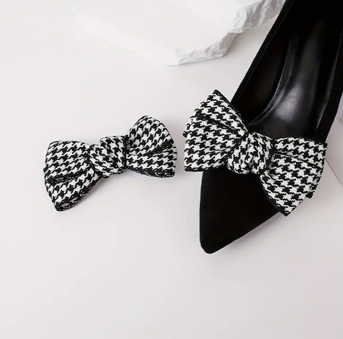 2 Adet Şık Kazayağı Fiyonk Model Ayakkabı Klipsleri/Tokası Çıkabilir