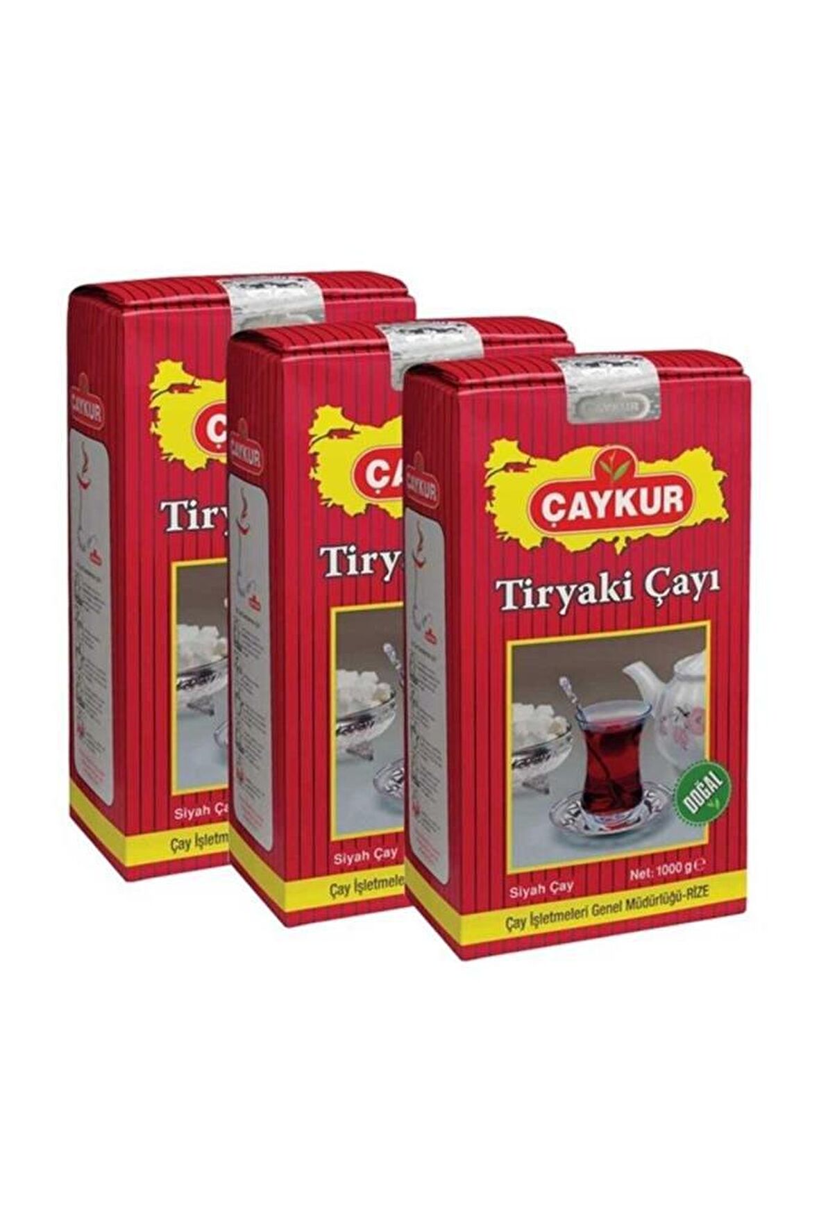 Çaykur Tiryaki Dökme Siyah Çay 3x1000 gr 