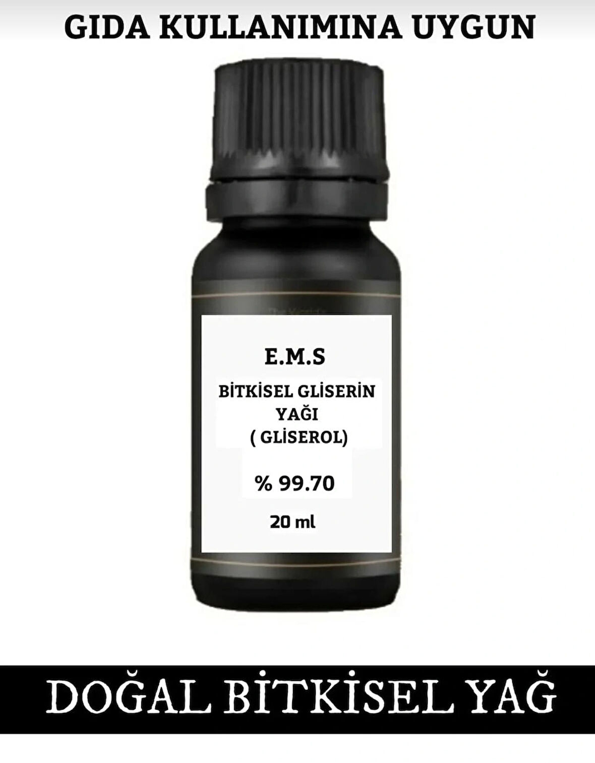 Bitkisel Gliserin 20 ml Gliserol %99,70. Gıda Kullanımına Uygun