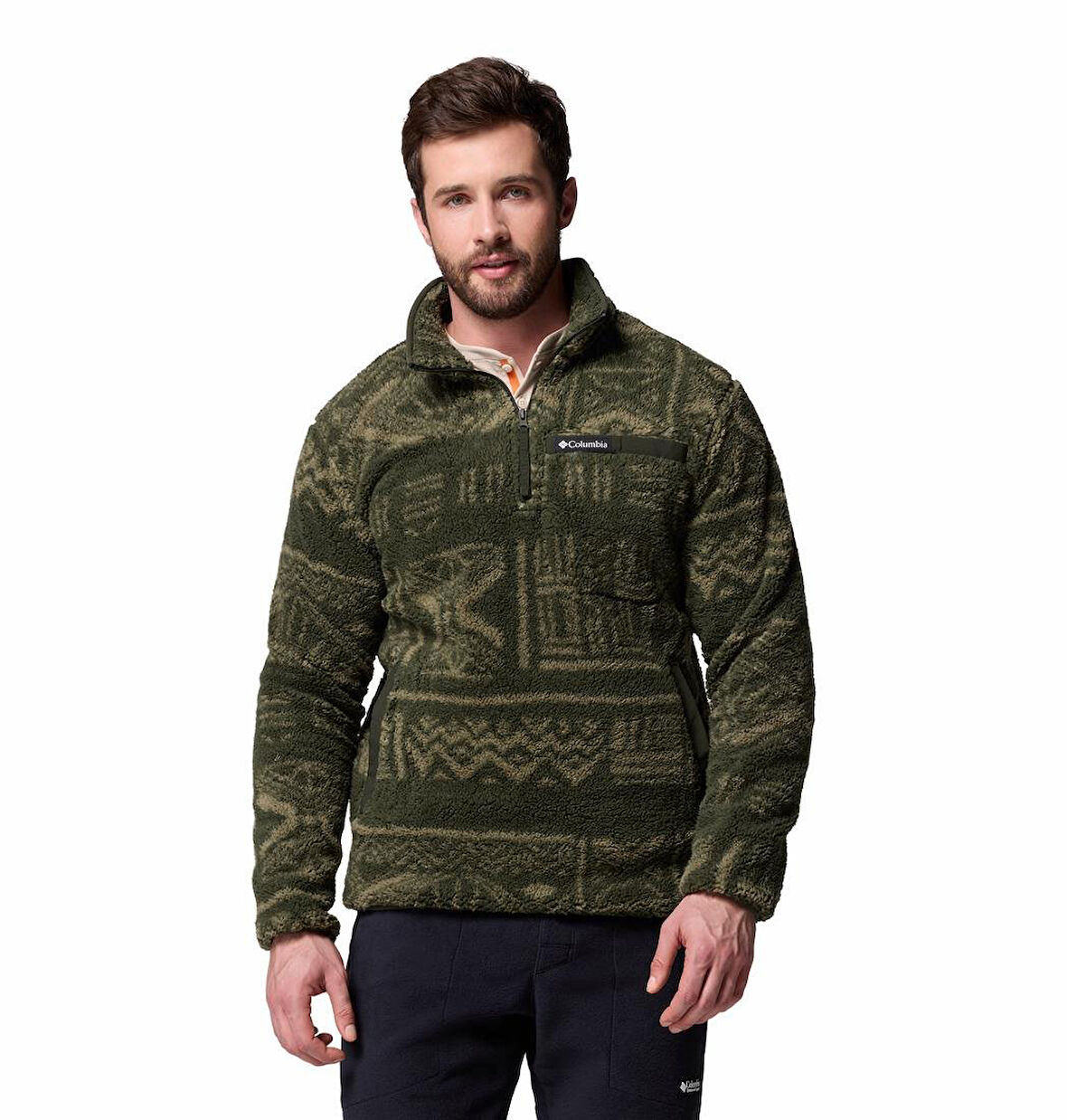 Rugged Ridge High Pile Yarım Fermuarlı Erkek Polar Üst