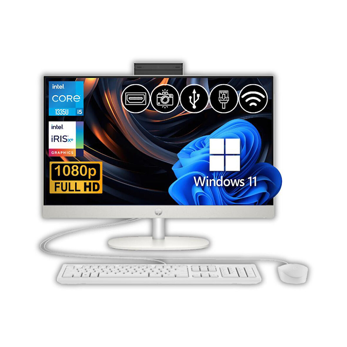 HP ProOne 240 G10 i5-1335U 8GB 512GB M.2 SSD 884Q1EA ATL1 23.8" W11Pro All In One Bilgisayar 