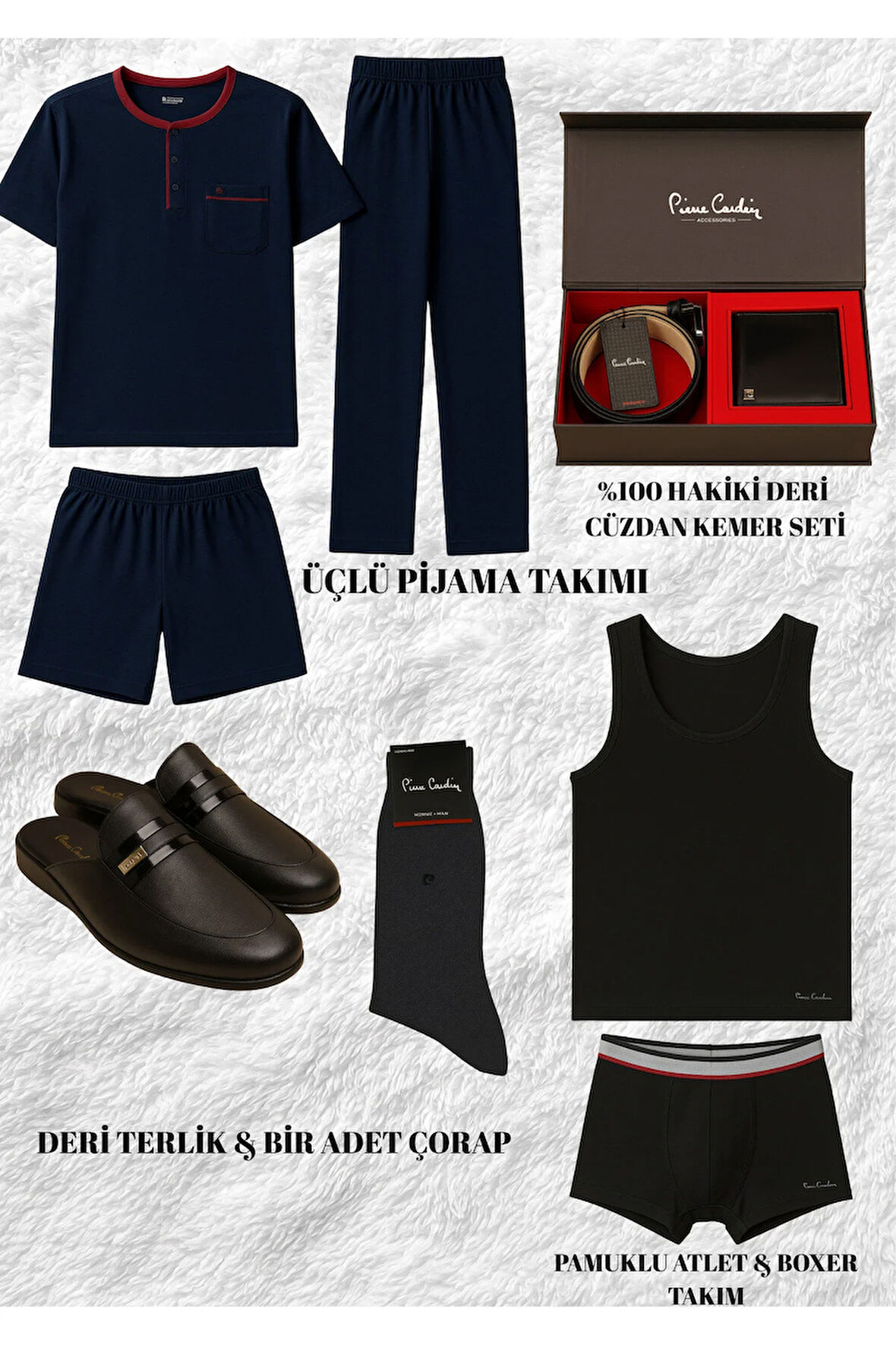 Erkek Kutulu & Lisanslı 9 Parça Çeyizlik & Hediyelik Set L1.PC.CEY.09
