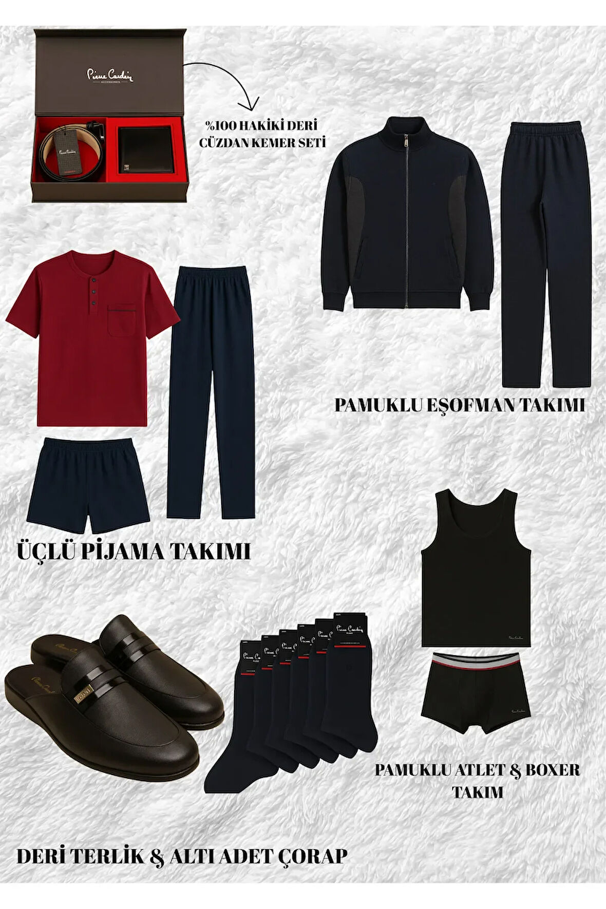 Erkek Kutulu & Lisanslı 10 Parça Çeyizlik & Hediyelik Set L1.PC.CEY.10
