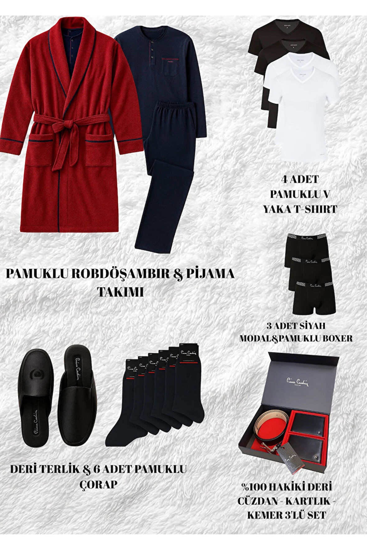 Erkek Kutulu & Lisanslı 14 Parça Çeyizlik & Hediyelik Set L1.PC.CEY.14