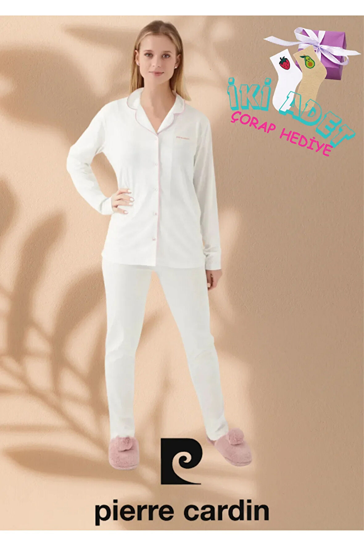 Kadın Pamuklu & Modal Kutulu Uzun Kollu Pijama Takımı L1.PC.7717.001