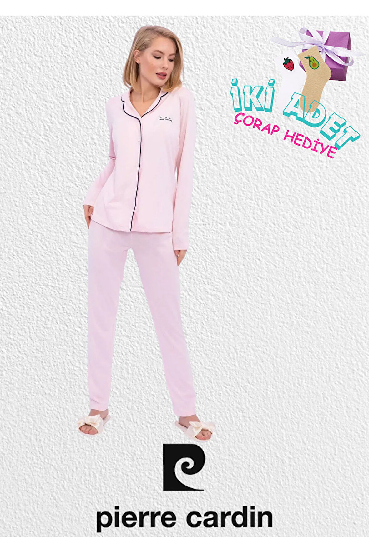 Kadın Pamuklu & Modal Kutulu Uzun Kollu Pijama Takımı L1.PC.7717.001