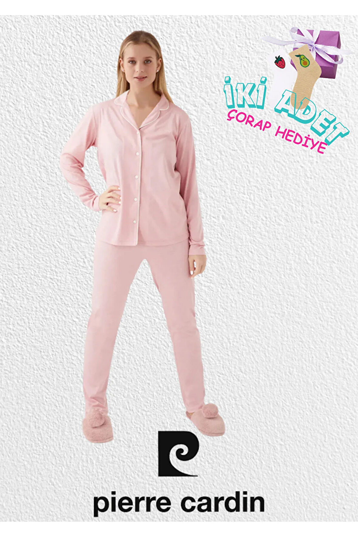 Kadın Pamuklu & Modal Kutulu Uzun Kollu Pijama Takımı L1.PC.7717.001