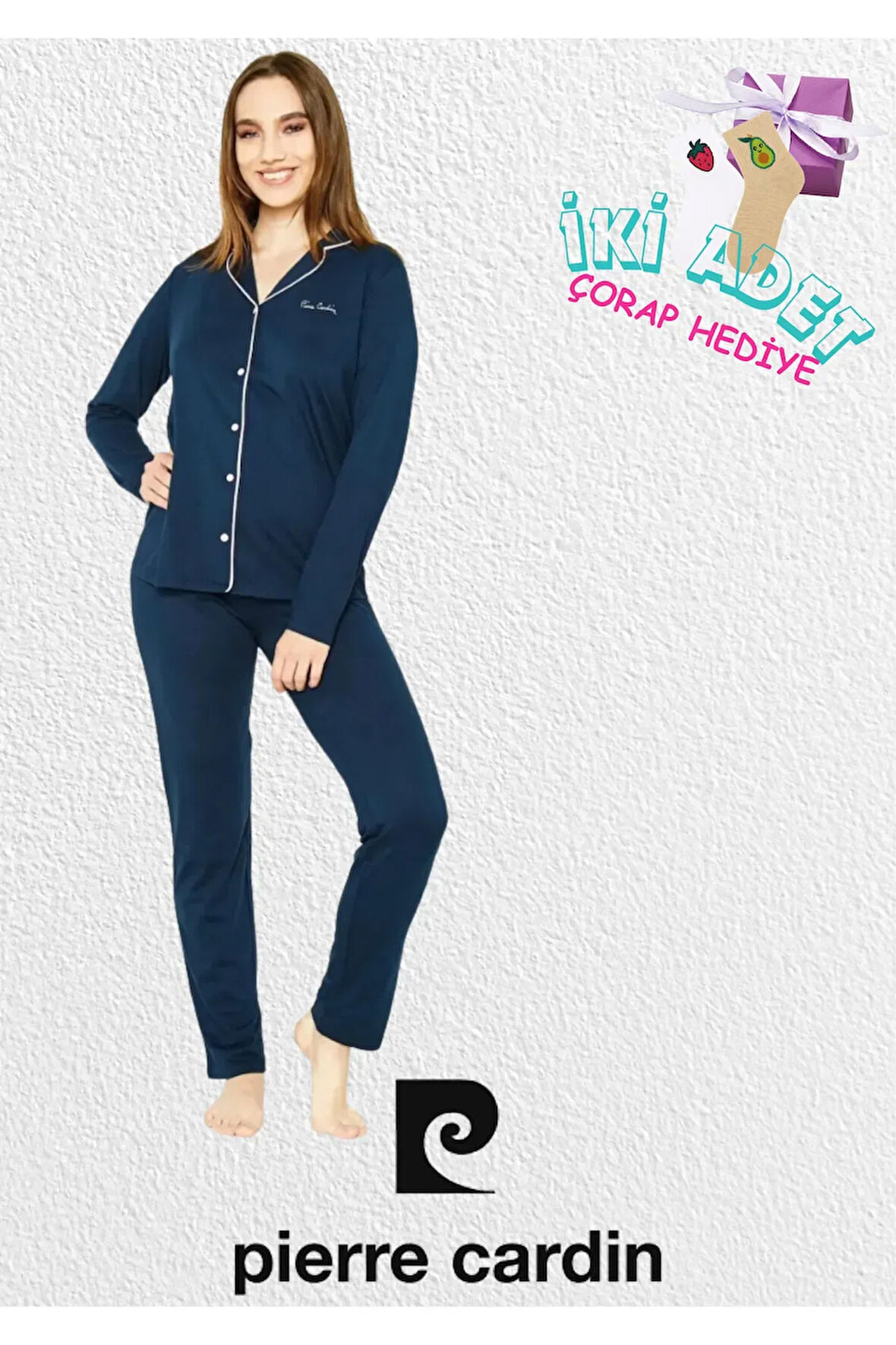 Kadın Pamuklu & Modal Kutulu Uzun Kollu Pijama Takımı L1.PC.7717.001