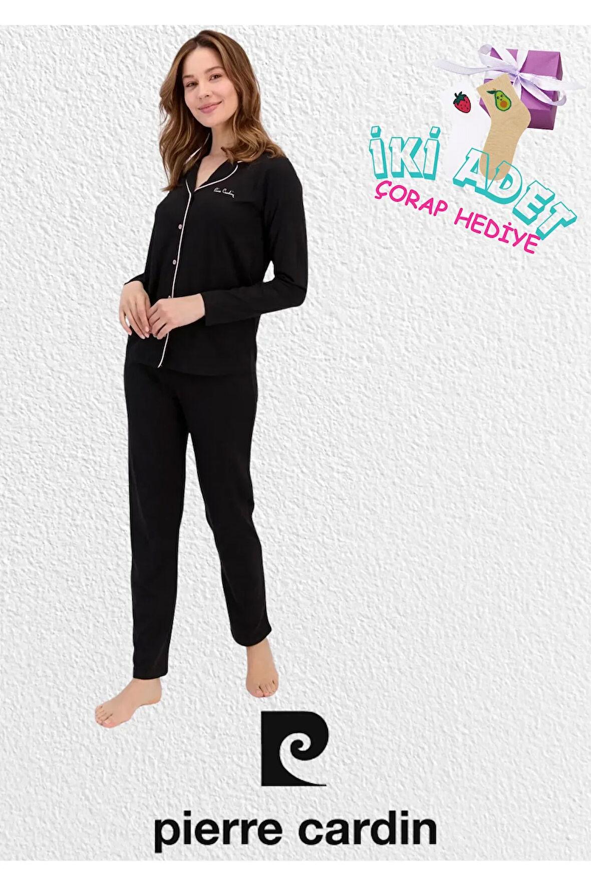 Kadın Pamuklu & Modal Kutulu Uzun Kollu Pijama Takımı L1.PC.7717.001