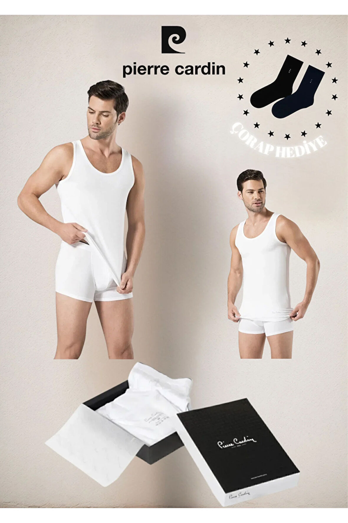 Erkek İç Giyim Siyah Modal Atlet & Boxer İkili Takım L1.PC.140.12.01