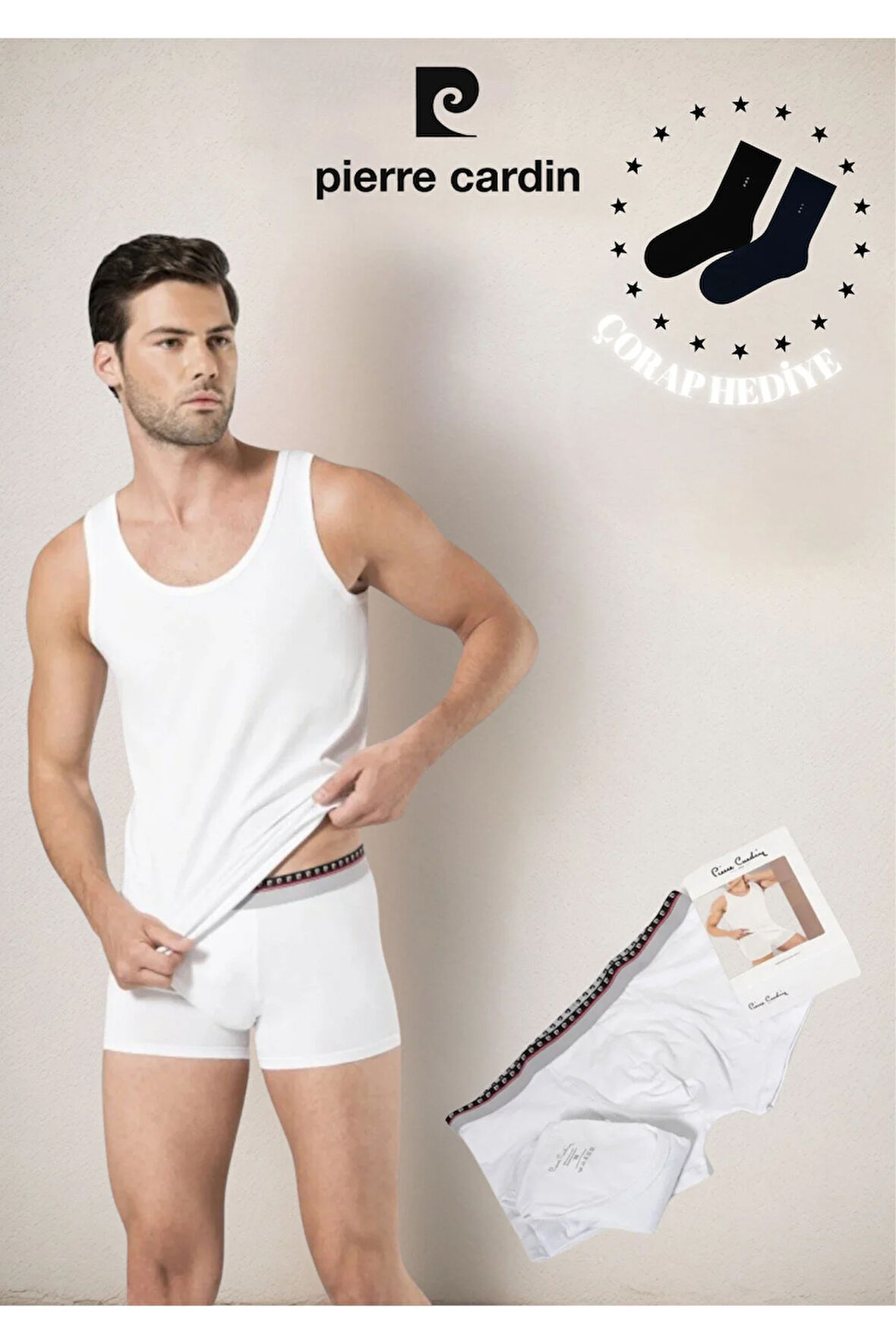 Erkek İç Giyim Pamuklu Atlet & Boxer İkili Takım L1.PC.150.12.02