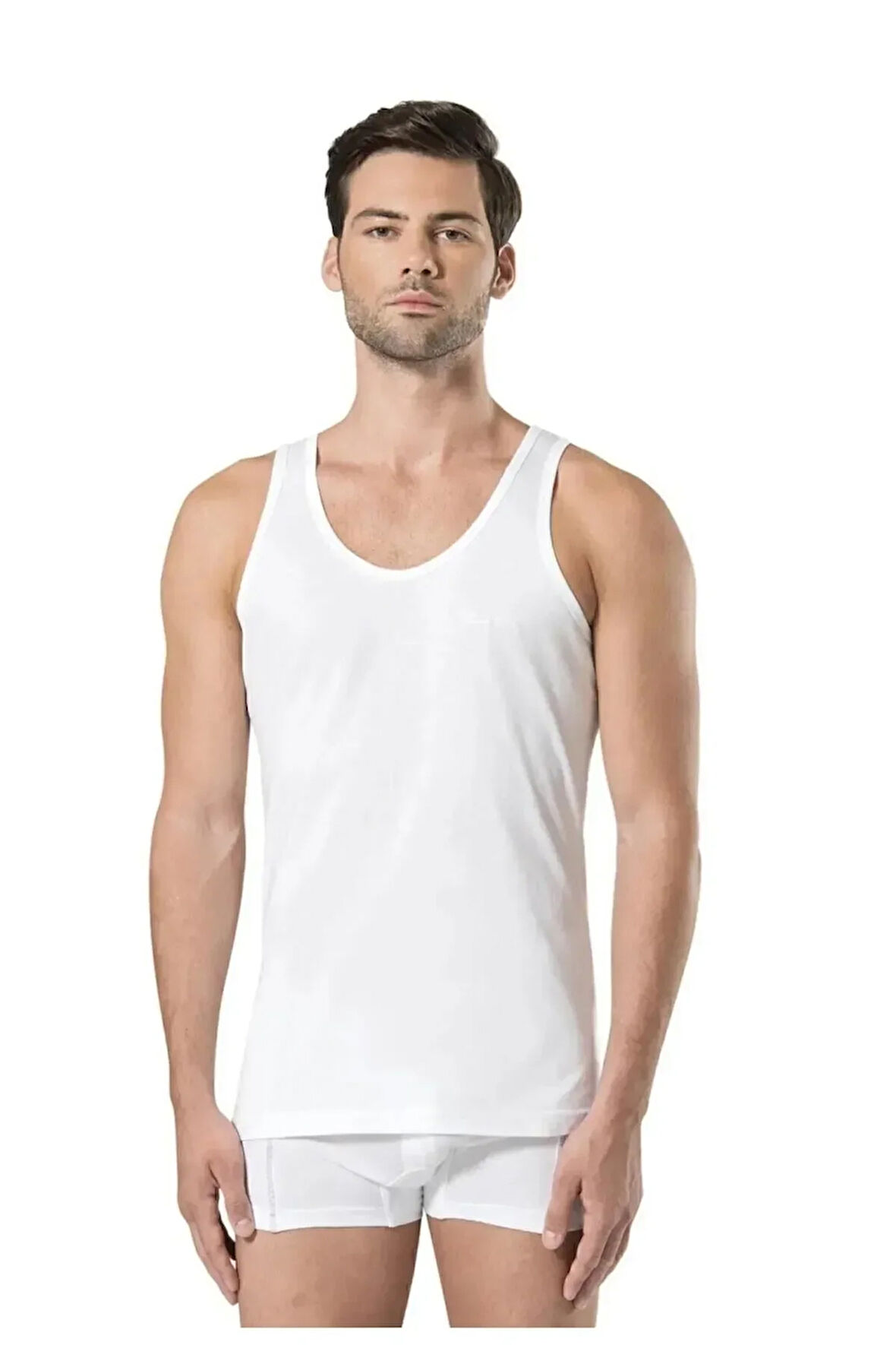 Erkek Pamuk İki Adet Kutulu Beyaz Atlet L1.PC.004.0A.12.13