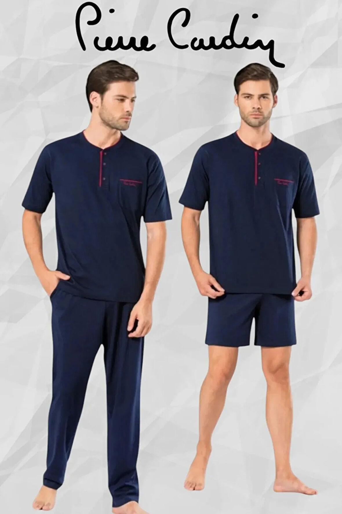 Erkek Ev Giyim 3'lü Penye %100 Pamuk Pijama Takımı L1.PC.004.12.17