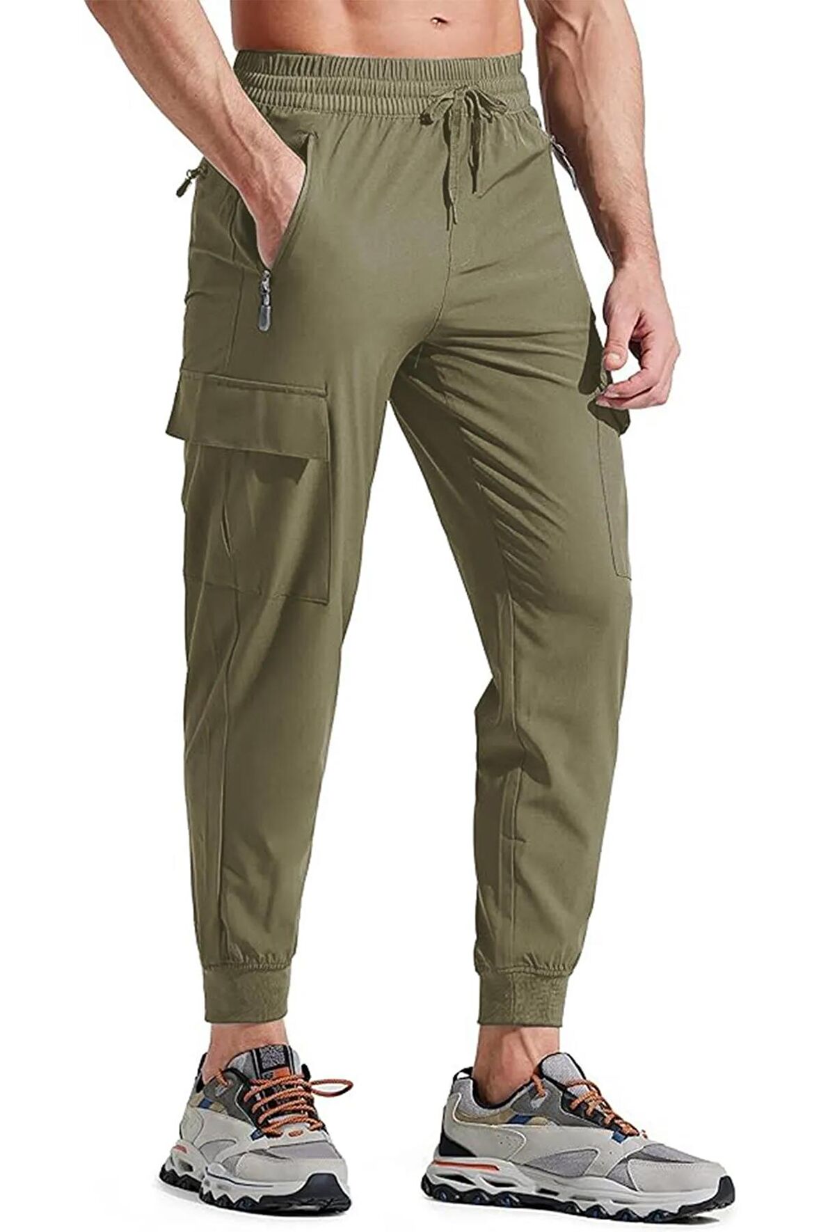 Ghassy Co. Erkek Quich Dry Running Athletic Dar Paça Joggers Hafif Outdoor Pantolon