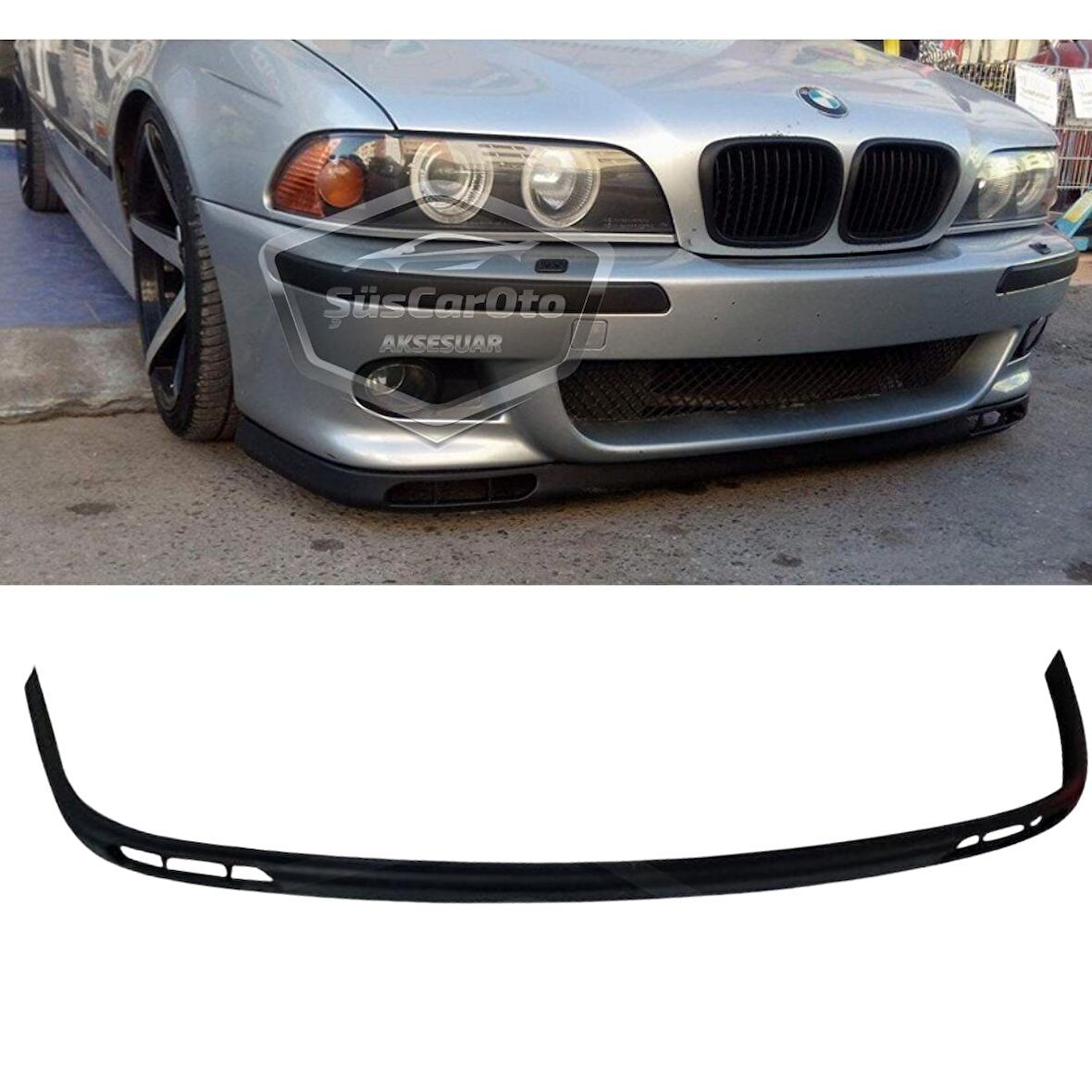 BMW 5 Serisi E39 1995-2004 Uyumlu Üniversal Laguna Lip Esnek Ön Lip 2 Parça Tampon Altı Dil Karlık Ön Ek