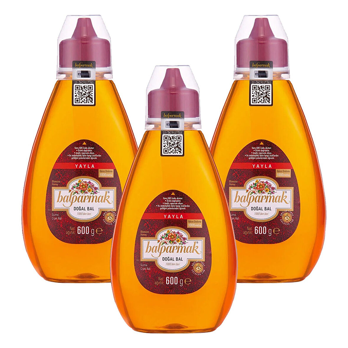 Balparmak Yayla Çiçek Balı 600 gr Çıt Kapak x 3 Adet