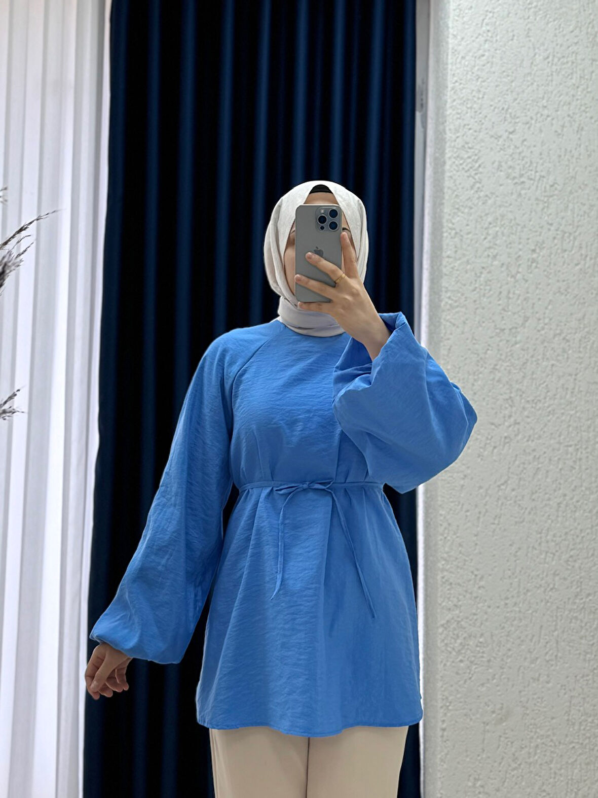 Zenita Reglan Kol Tunik-BN4175 Mavi