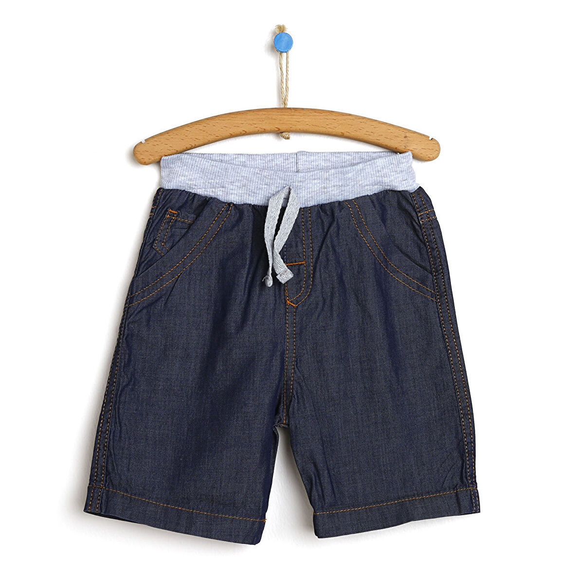 HelloBaby Basic Ribanalı Denim Şort