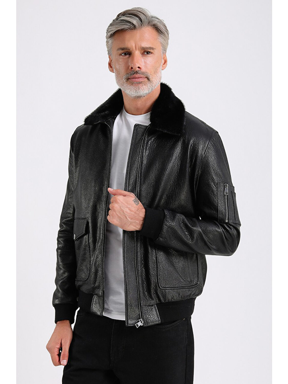 Alexandr Erkek Pilot Deri Mont