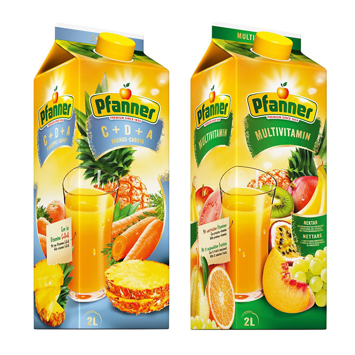 Pfanner 2 lt C+D+A Ananas-Carota ve Multivitamin Meyve Suyu 2 li Paket