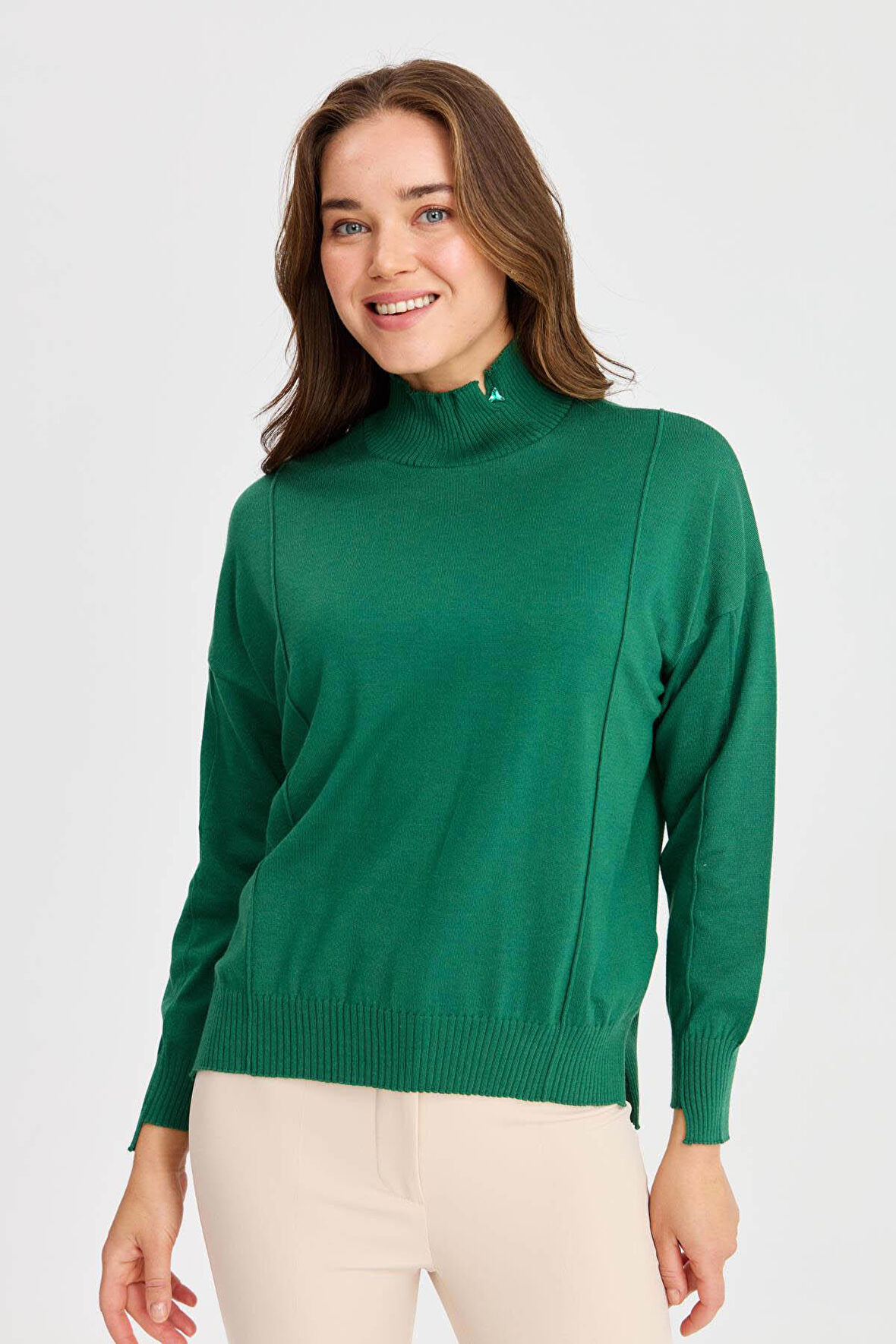 Two Mail Kadın Nervürlü Bluz 22157 Benetton