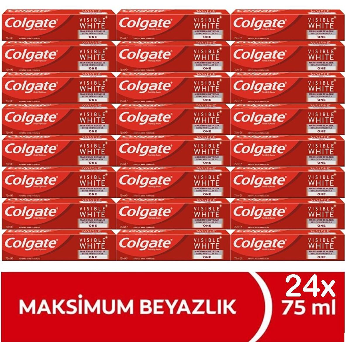 Colgate Visible White One Maksimum Beyazlık Diş Macunu 24 x 75 Ml