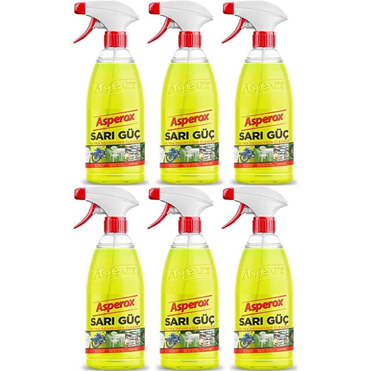 Asperox Sarı Güç Sprey 1000 Ml x 6 Adet