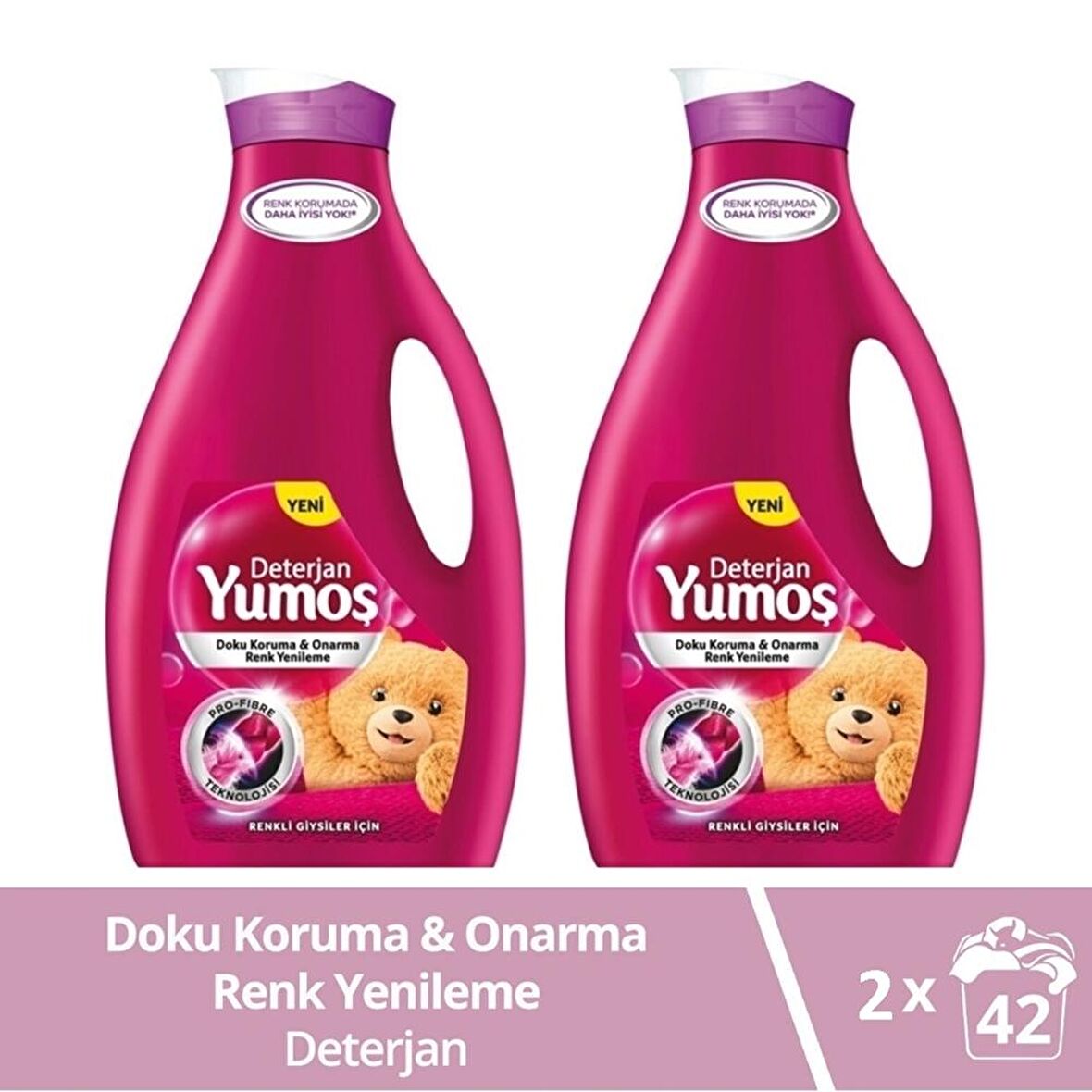 Yumoş Renkliler İçin Sıvı Deterjan 2x2520 ml 84 Yıkama 