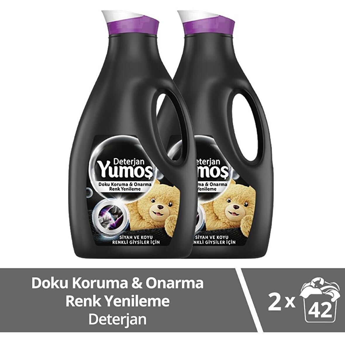 Yumoş Renk Koruma Siyahlar için Sıvı Deterjan 42 Yıkama 2x2.52 lt