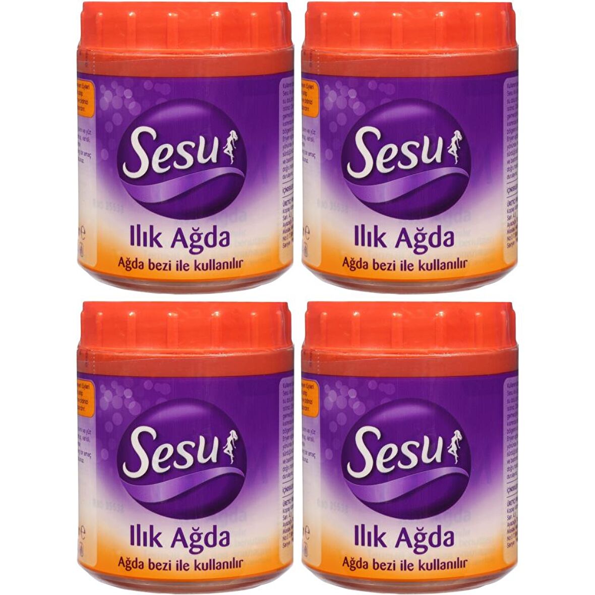 Sesu Turuncu Ilık Ağda 250 Gr x 4 Adet