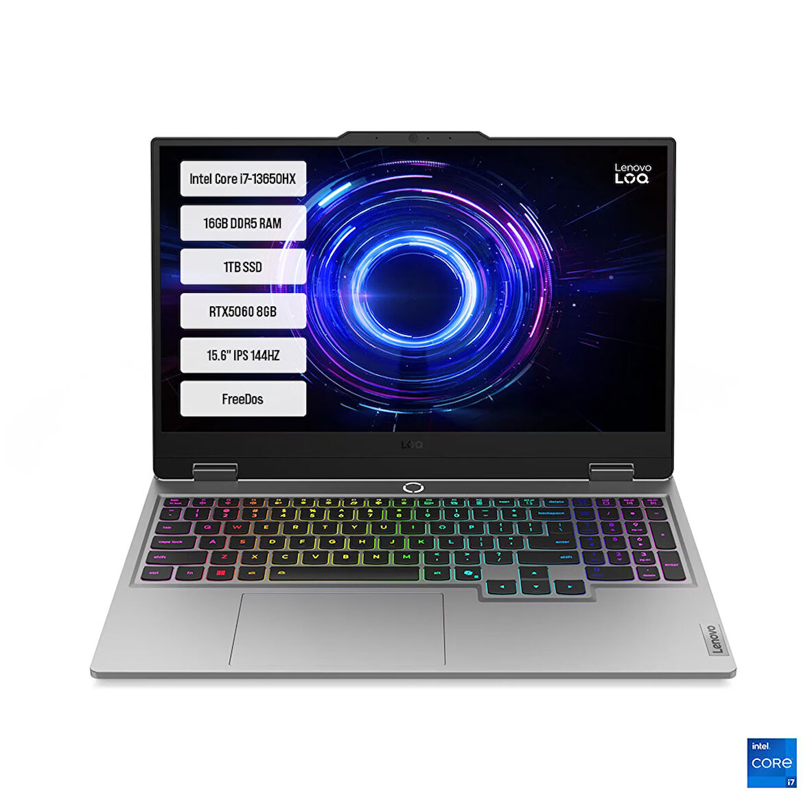 Lenovo LOQ 15IRX10 83JE00J5TR-03 i7-13650HX 16GB DDR5 1TB SSD RTX5060-8GB 15.6" IPS 144Hz FreeDos