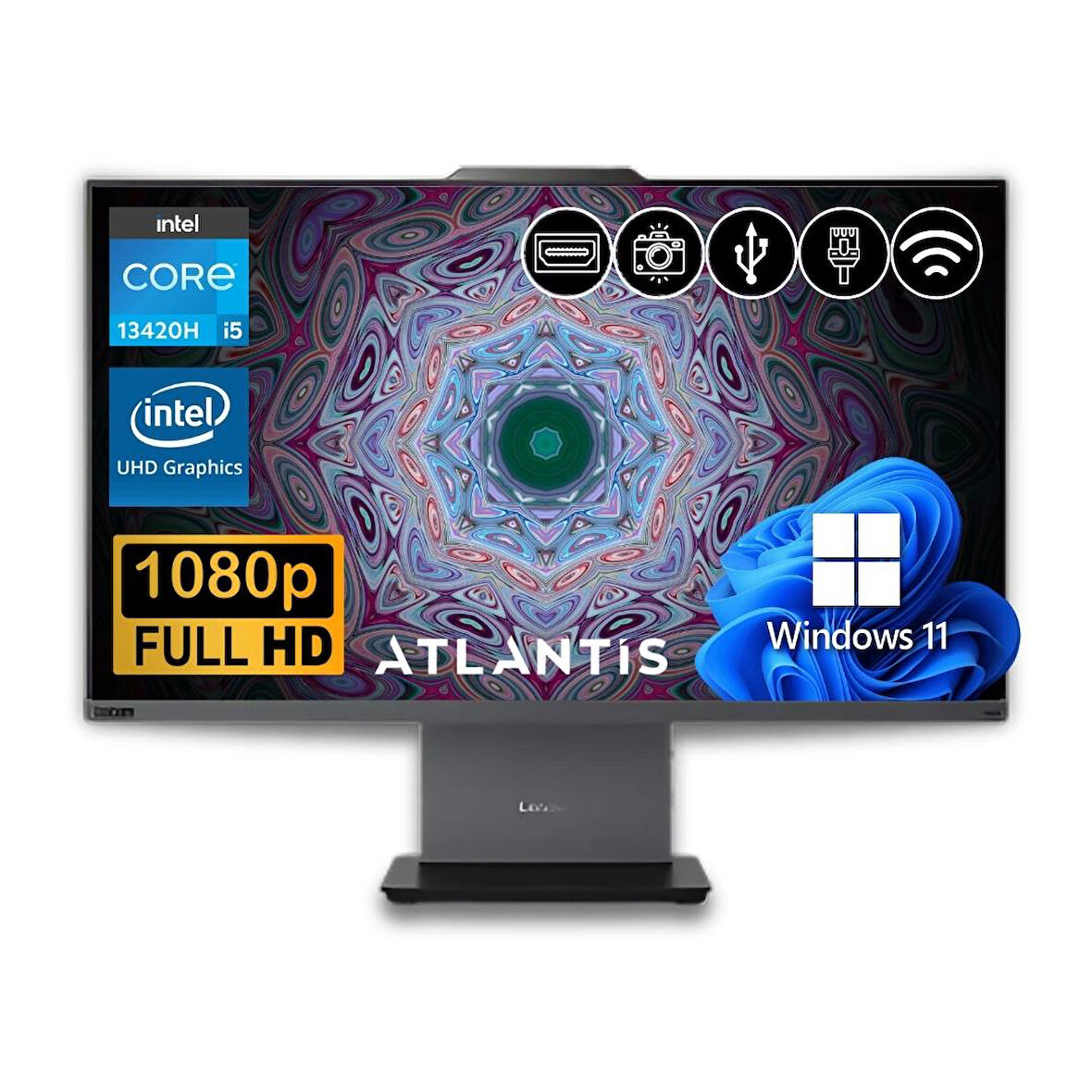 Lenovo ThinkCentre Neo 50a 24 Gen 5  i5-13420H 16GB 256GB M.2 SSD 12SC000YTR ATL20 23.8" W11Pro All In One Bilgisayar