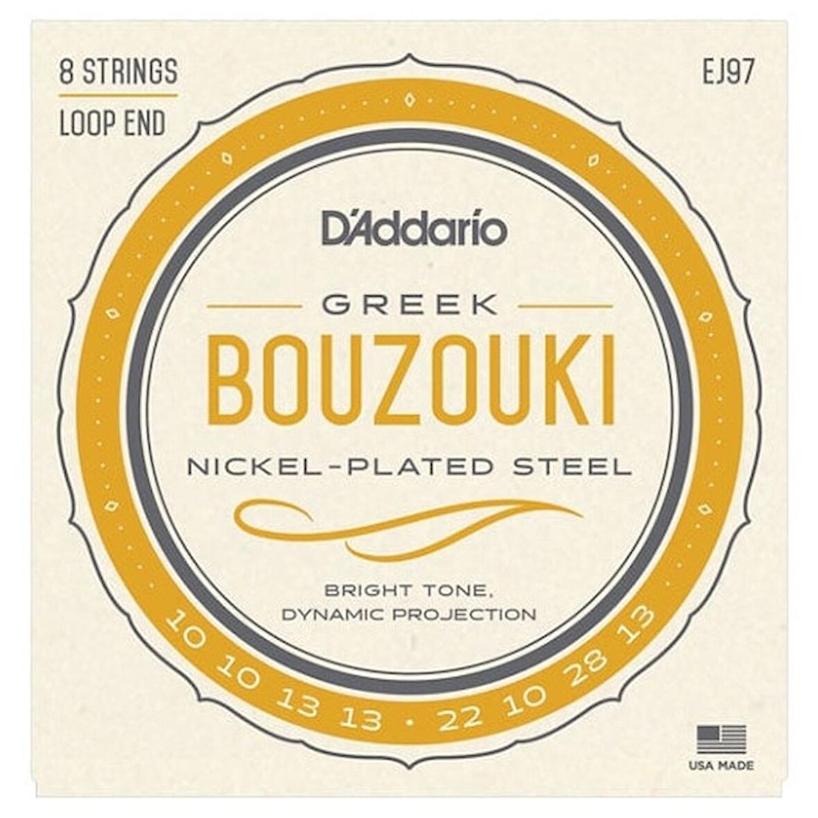 DAddario EJ97 Bouzouki Greek Nickel Takım Tel Buzuki Teli