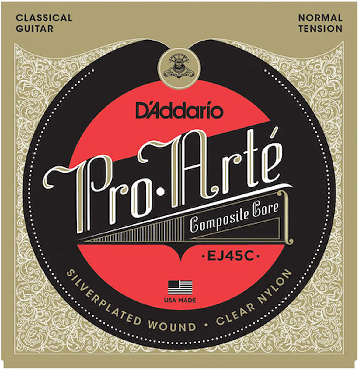 D'Addario EJ45C Pro-Arté Composite, Normal Tension Takım Tel Klasik gitar teli