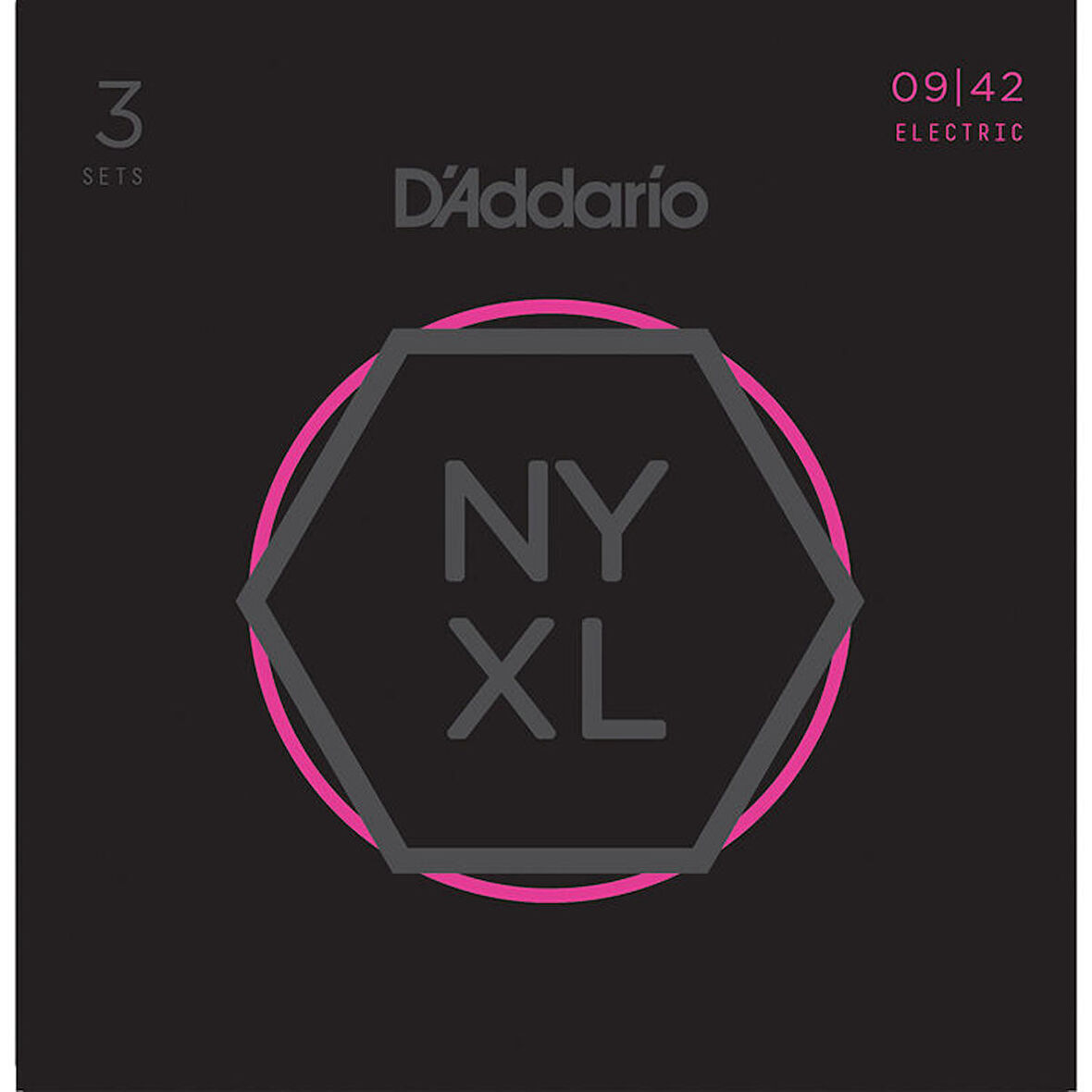D'Addario NYXL0942-3P Super Light NYXL Nickel Wound Multi-Pack Takım Tel Elektro Gitar Teli 009 (3 Set)