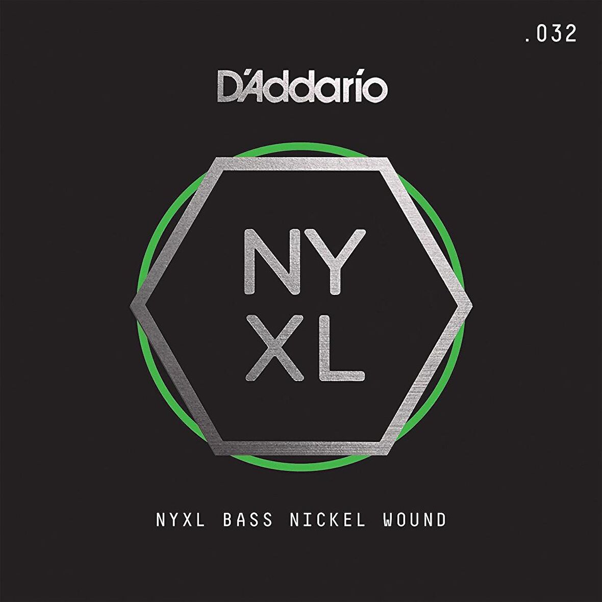D'Addario NYXL Bass Nickel Wound Singles .032 - NYXLB032 Bas Gitar Tek Tel