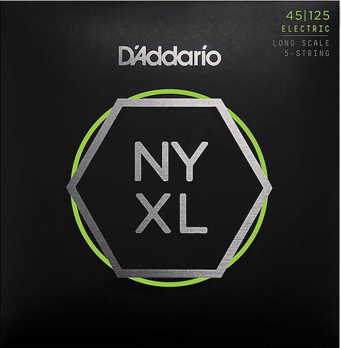 D'Addario NYXL45125 Light Top/Medium Bottom 5-String / Long Scale Set Bas Gitar Teli 45-125