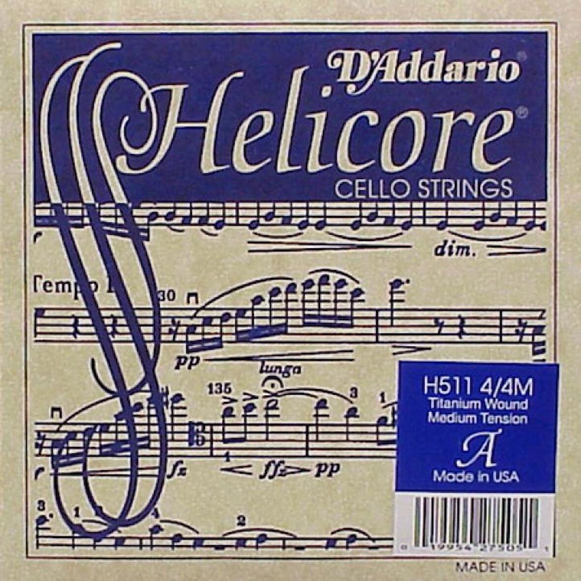 CELLO TEK TEL, HELICORE, A-LA, LONG SCALE, MEDIUM 